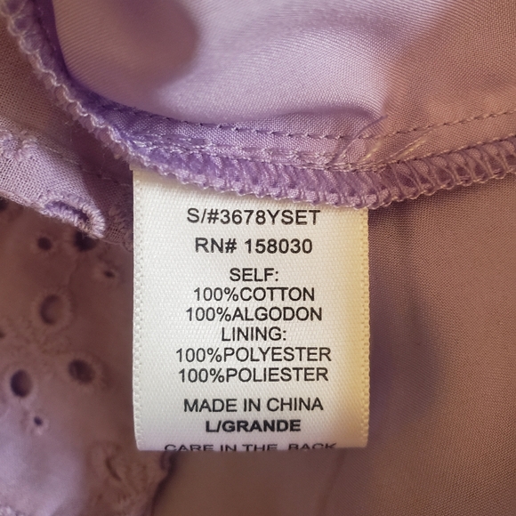 Love Tree 2 pc Lilac Top and Skirt size Large.  FF86 - Picture 7 of 9